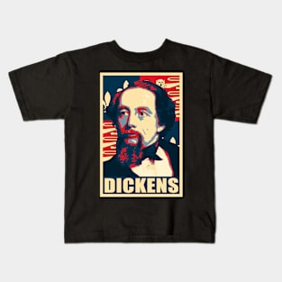 Charles Dickens Propaganda Pop Art Kids T-Shirt